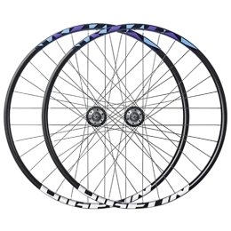 HSQMA Spares Mountain Bike Disc Brake Wheelset 27.5'' MTB Quick Release Wheels Rim Front Rear 32H Hub For 7 / 8 / 9 / 10 Speed Cassette Bicycle (Color : Blue)