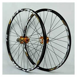 CHICTI Spares Mountain Bike Double Wall Wheelset 26 27.5 29 Inch MTB Wheelsets Rim With QR Disc Brake 7 / 8 / 9 / 10 / 11 Speed 4 Palin Bearing Hub 32H (Color : A, Size : 29in)