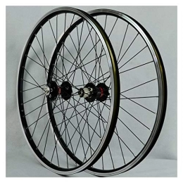 CHICTI Spares Mountain Bike Double Wall Wheelset 26" Double Wall Alloy Wheel Rim Quick Release Sealed Bearing Disc / V Brake QR 7-12 Speed (Color : C)