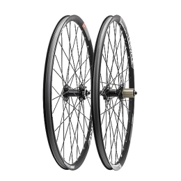ZFF Spares Mountain Bike Wheel 26 / 27.5 / 29 Inch Aluminum Alloy Dual Wall Disc Brake MTB Wheelset Quick Release Front And Rear Bike Wheels 6 / 7 / 8 / 9 / 10 / 11 Speed Cassette 32 Holes (Color : Svart, Size : 27.5'')