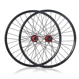 Samnuerly Spares Mountain Bike Wheel Set 26 / 27.5 / 29 Inch Aluminum Alloy Rim 32H Disc Brakes Quick Release MTB Front Rear Wheels (Red 27.5in)