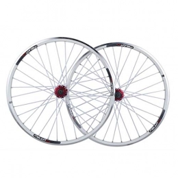 Xiami Spares Mountain Bike Wheel Set 26" Disc Brake / V Brake Wheel Set Dual-use 32 Hole Quick Release Bicycle Wheel Aluminum Alloy Wheel (Front Wheel + Rear Wheel) Bicycle Parts And Accessories ( Color : White )