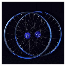 MIAO Mountain Bike Wheel Mountain bike wheel set, 26 inch bicycle wheel (front + rear) Double wall aluminum alloy rim 32H quick release disc brake 7-11 speed cassette hubs Sealed bearing 6 pawls