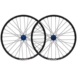 SN Mountain Bike Wheel Mountain Bike Wheel Set 26-inch Cycling Wheels 32-hole Disc Brake Hub QR Alloy Double-layer MTB Rim 6-nail 7, 8, 9 Speed Bicycle Wheelset (Color : Blue)