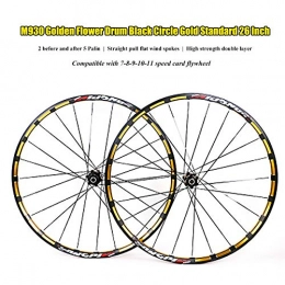 ASUD Mountain Bike Wheel Mountain bike wheel set, Silver Alloy ATB 7-11 Speed Freewheel Hub Rear Wheel Complete set of drums modified 120 (26 Inch)