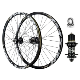 DYSY Mountain Bike Wheel Mountain Bike Wheels 26 Inch 27.5" 29 Inch, Quick Release Aluminum Alloy Hybrid / Bike Hub Disc Brake 32H MTB Rim Cycling 2250g for 7 / 8 / 9 / 10 / 11 Speed (Color : Black, Size : 26 IN)