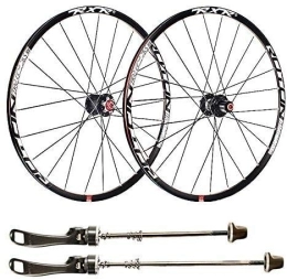 WYBD.Y Spares Mountain Bike Wheels, 26 Inch Bicycle Wheelset Double Walled Aluminum Alloy MTB Cycling Wheels Disc Rim Fast Release Disc Brake 24 Holes 7 8 9 10 11 Speed Cassette Carbon Fiber Hub