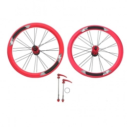 Bnineteenteam Spares Mountain Bike Wheelset, 11 Speed 20in / 451 Wheel Rim Bike Accessory(Reddish black)