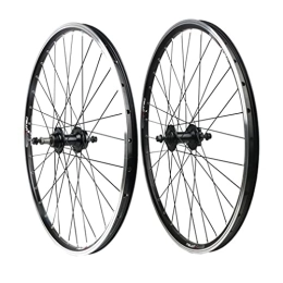 QHIYRZE Spares Mountain Bike Wheelset 20 / 26" Bicycle Rim MTB V / Disc Brake Wheels 32H Solid Shaft Hub Bolted For 7 / 8 / 9 / 10 Speed Rotary Flywheel 2141g (Color : V / disc brake, Size : 26'')
