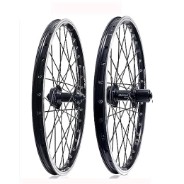 OMDHATU Mountain Bike Wheel Mountain Bike Wheelset 20 / 26 Inch Disc Brake V-Brake Dual Purpose Wheelset Sealed Bearing Hubs Suitable For 7-10 Speed Cassette QR Front / Rear Wheel 32H (Size : 20inch)