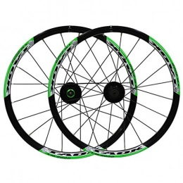 AIFCX Mountain Bike Wheel Mountain Bike Wheelset, 20inch foldBicycle Wheel, Aluminum Alloy Disc-Brake Cycling Rim Wheel Fast Release Front Wheel Rear Wheel 7 8 9 Speed 20H, F-20 inches