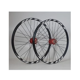 DFNBVDRR Mountain Bike Wheel Mountain Bike Wheelset 24 / 26 / 27.5 / 29inch Double Aluminum Alloy Rim Disc Brake Quick Release MTB Wheels 32H Hub For 8-12 Speed Cassette (Color : Red, Size : 29in)