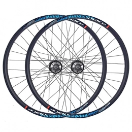 SHBH Mountain Bike Wheel Mountain Bike Wheelset 24" Disc Brake Wheels Folding Bicycle BMX MTB Rim Quick Release Front Rear Wheel Set 32H Hub for 7 / 8 / 9 / 10 Speed Cassette 2000g (Color : Blue, Size : 24'')