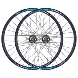LSRRYD Mountain Bike Wheel Mountain Bike Wheelset 24 Inch Aluminum Alloy Rim 32H Disc Brake MTB Wheel Set Quick Release Front Rear Wheels For Folding Bicycle BMX 7 / 8 Speed Rotary Flywheel 2000g ( Color : Blue , Size : 24'' )