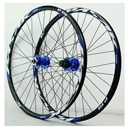 Asiacreate Spares Mountain Bike Wheelset 26'' 27.5" 29" 32 Holes Bicycle Rim QR / Thru Axle Front Rear Wheels MTB Disc Brake Wheelset Sealed Bearing Hub For 8 9 10 11 12 Speed Cassette ( Color : Blue , Size : 26'' )