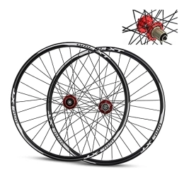 QHY Spares Mountain Bike Wheelset 26" / 27.5" / 29", Aluminum Alloy Rim 32H Disc Brake MTB Wheelset, Quick Release Front Rear Wheels Black Bicycle Wheels, Bike Wheels For 7-11 Speed Cassette