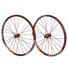 Generic Mountain Bike Wheel Mountain Bike Wheelset 26 / 27.5 / 29" Bicycle Rim MTB Disc Brake Quick Release Wheels 32H Carbon Hub For 7 / 8 / 9 / 10 / 11 Speed Cassette Flywheel 1829g (Color : Black, Size : 29'') (Red 27.5)