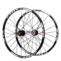 SHKJ Spares Mountain Bike Wheelset 26 / 27.5 / 29" Bicycle Wheelse, Disc Brake MTB Wheelset, Double Wall Rims, Quick Release Carbon Fiber Hub Fit 9 10 11 Speed Cassette (Color : Black, Size : 27.5 inch)