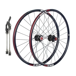 HSQMA Spares Mountain Bike Wheelset 26 / 27.5 / 29" Disc Brake MTB Quick Release Wheels Rim 24H Hub For 7 / 8 / 9 / 10 / 11 Speed Cassette Flywheel 1900g (Color : Black, Size : 27.5 inch)