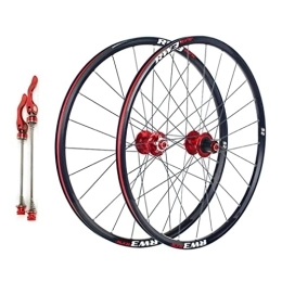 HSQMA Mountain Bike Wheel Mountain Bike Wheelset 26 / 27.5 / 29" Disc Brake MTB Quick Release Wheels Rim 24H Hub For 7 / 8 / 9 / 10 / 11 Speed Cassette Flywheel 1900g (Color : Red, Size : 29 inch)