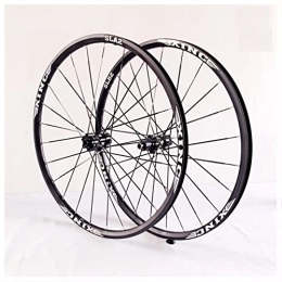 SHKJ Spares Mountain Bike Wheelset 26 / 27.5 / 29" Disc Brake MTB Wheelse Bicycle Wheel Double Wall Rims Through Axle 24H Hub Compatible MS 12 Speed (Color : Black, Size : 26 inch)