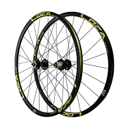 TANGIST Spares Mountain Bike Wheelset 26 / 27.5 / 29 Inch, Aluminum Alloy Rim 24H Disc Brake MTB Wheelset, Quick Release Front Rear Wheels Black Bike Wheels, fit 8 9 10 11 12 Speed Bicycle Wheelset ( Size : 27.5IN )