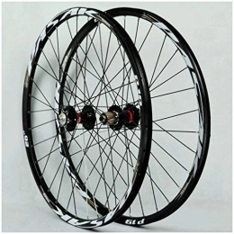 CEmeLi Spares Mountain Bike Wheelset 26 27.5 29 Inch Double Wall Rim Front Rear Wheel Disc Brake Bicycle Wheel 32 Spoke for 7 8 9 10 11speed Cassette Flywheel Sealed Bearing Hubs QR (Black 29inch)