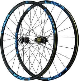 InLiMa Mountain Bike Wheel Mountain Bike Wheelset 26 / 27.5 / 29 Inch Mountain Bike Wheel Rims Bicycle Wheelset Quick Release 24H 7 8 9 10 11 12 Speed (Color : Black Blue, Size : 27.5'')