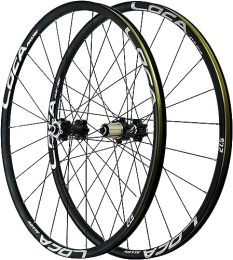 HAENJA Mountain Bike Wheel Mountain Bike Wheelset 26 / 27.5 / 29 Inch Mountain Bike Wheel Rims Bicycle Wheelset Quick Release 24H 7 8 9 10 11 12 Speed Wheelsets (Color : Black Silver, Size : 26'')