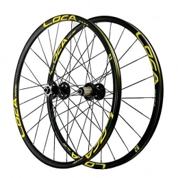 SN Mountain Bike Wheel Mountain Bike Wheelset 26 27.5 29 Inch MTB Double Layer Rim Disc Brake Bicycle Front Rear Wheel Set QR 7 / 8 / 9 / 10 / 11 / 12 / Speed (Color : Black Hub gold label, Size : 26inch)