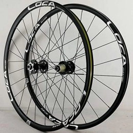 SN Mountain Bike Wheel Mountain Bike Wheelset 26 27.5 29 Inch MTB Double Layer Rim Disc Brake Bicycle Front Rear Wheel Set QR 7 / 8 / 9 / 10 / 11 / 12 / Speed (Color : Black Hub silver label, Size : 29inch)