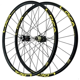 Samnuerly Mountain Bike Wheel Mountain Bike Wheelset 26 / 27.5 / 29 Inch MTB Rim Disc Brake Bicycle Wheel Set Quick Release Hub 24H 7 8 9 10 11 12 Speed Cassette 1680g (Color : Black Gold, Size : 29'') (Black Gold 27.5’’)