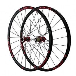 CHICTI Spares Mountain Bike Wheelset 26 / 27.5 / 29 Inches Aluminum Alloy Disc Brake 6 Pawl Cycling Bicycle Wheels Straight Pull 24 Hole Rim 8-12 Speed (Color : F, Size : 27.5in)