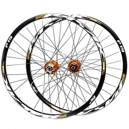 CHICTI Spares Mountain Bike Wheelset 26 / 27.5 / 29 Inches Disc Brake Bicycle Double Wall Alloy Rim MTB QR 7-11Speed 32H Sealed Bearing (Color : C, Size : 27.5in)