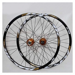 CHICTI Spares Mountain Bike Wheelset 26 / 27.5 / 29 Inches MTB Double Wall Rims Hub Sealed Palin Bearing Disc Brake QR 7 / 8 / 9 / 10 / 11 Speed 32H (Color : D, Size : 27.5in)