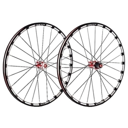 HSQMA Mountain Bike Wheel Mountain Bike Wheelset 26 / 27.5 / 29" MTB Quick Release Wheels Rim Disc Brake Carbon Hub 24H For 7 / 8 / 9 / 10 / 11 Speed Cassette Flywheel 1840g (Color : Red, Size : 27.5inch)