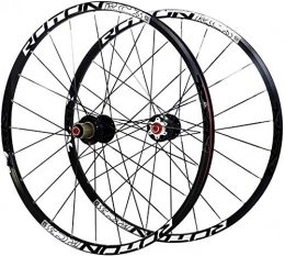 MGE Spares Mountain Bike Wheelset, 26" 27.5" Alloy Double Wall MTB Front and rear wheels hybrid Bicycle Quick Release 28H Disc Brake Rim 9 10 11 speed Bike wheel (Color : Black, Size : 26inch)