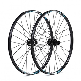 SHBH Mountain Bike Wheel Mountain Bike Wheelset 26 / 27.5" Bicycle Rim 28H Hub Disc Brake Quick Release MTB Wheels for 7 / 8 / 9 / 10 / 11 Speed Cassette Flywheel 1800g (Color : Blue, Size : 26'')