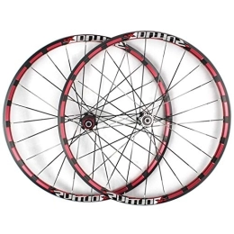 KANGXYSQ Mountain Bike Wheel Mountain Bike Wheelset 26 / 27.5 Inch Cycling Wheels Disc Brake QR Double-layer Alloy Rim High-strength Ultra-light 8, 9, 10 Cassette Flywheel (Color : Red hub red logo, Size : 27.5inch)