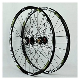 CHICTI Spares Mountain Bike Wheelset 26 Bicycle Wheel Double Wall Alloy Rim Sealed Bearing MTB 7-11 Speed Cassette Hub Disc Brake QR 32H (Color : C)