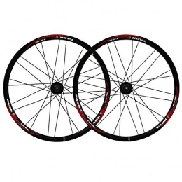 CHICTI Spares Mountain Bike Wheelset 26 Disc Brake MTB Bicycle Wheelset Double Layer Alloy Rim 7 8 9 Speed Quick Release 24 Holes (Color : A)