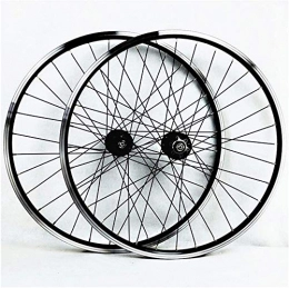 ZLJ Mountain Bike Wheel Mountain Bike Wheelset 26 Double Wall Quick Release Front and Rear Bicycle Wheelset Aluminum Alloy Disc / V-Brake Cycling 32 Holes 7-11 Speed (Color: B)