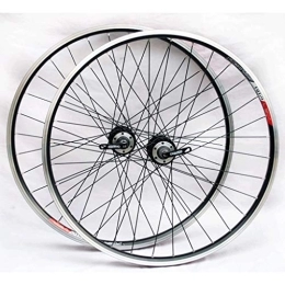 SHKJ Mountain Bike Wheel Mountain Bike Wheelset 26 Inch Aluminum Alloy Rim / Disc Brake MTB Wheels, Quick Release Front Rear Wheel Set 24H Hub ，for 8-10 Speed Cassette (Color : 26" Black)