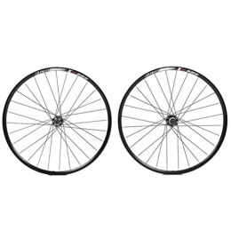 HSQMA Mountain Bike Wheel Mountain Bike Wheelset 26 Inch Bicycle Quick Release Disc Brake MTB Wheels Rim 28H Carbon Hub For 7 / 8 / 9 / 10 / 11 Speed Cassette Flywheel 1638G (Size : Black 26 inch)