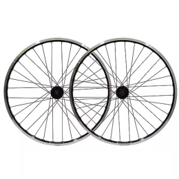 KANGXYSQ Mountain Bike Wheel Mountain Bike Wheelset 26 Inch Front Rear 100 / 135 V-brake / Disc Brake Dual-use Wheel Set Ball Bearing Hubs Quick Release Wheel For 7 8 9 10 Speed Cassette (Color : Black)