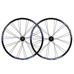 CHICTI Spares Mountain Bike Wheelset 26 Inch MTB Double Wall Aluminum Alloy Disc Brake Cycling Bicycle Wheels 7 8 9 Speed Quick Release 24 / 28H (Color : A)