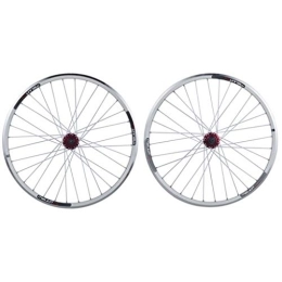 SHKJ Mountain Bike Wheel Mountain Bike Wheelset 26 Inch Rim / disc Brake MTB Wheels Quick Release Hub 7 / 8 / 9 / 10 Speed Cassette Front Rear Wheel (Color : 26'' White)