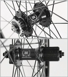 HAENJA Mountain Bike Wheel Mountain Bike Wheelset 26'' Inch Rims Quick Release Wheels Box Hub For 7 8 9 10 Speed (Colour: Black, Size: 26") Wheelsets