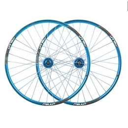 CHICTI Spares Mountain Bike Wheelset 26 MTB Bike Front And Rear Double Wall Alloy Rims Disc Brake Cassette Fiywheel Hub QR 7 / 8 / 9 / 10 Speed 32H (Color : D)
