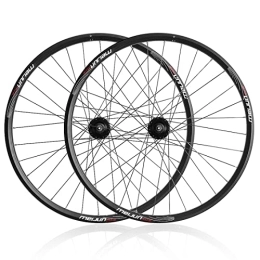 SHKJ Spares Mountain Bike Wheelset 27.5 / 29'' Quick Release Disc Brake Bicycle Wheelse Alloy Mountain Disc Double Wall MTB Wheelset for 7 8 9 10 Speed Cassette (Color : Black, Size : 27.5 inch)